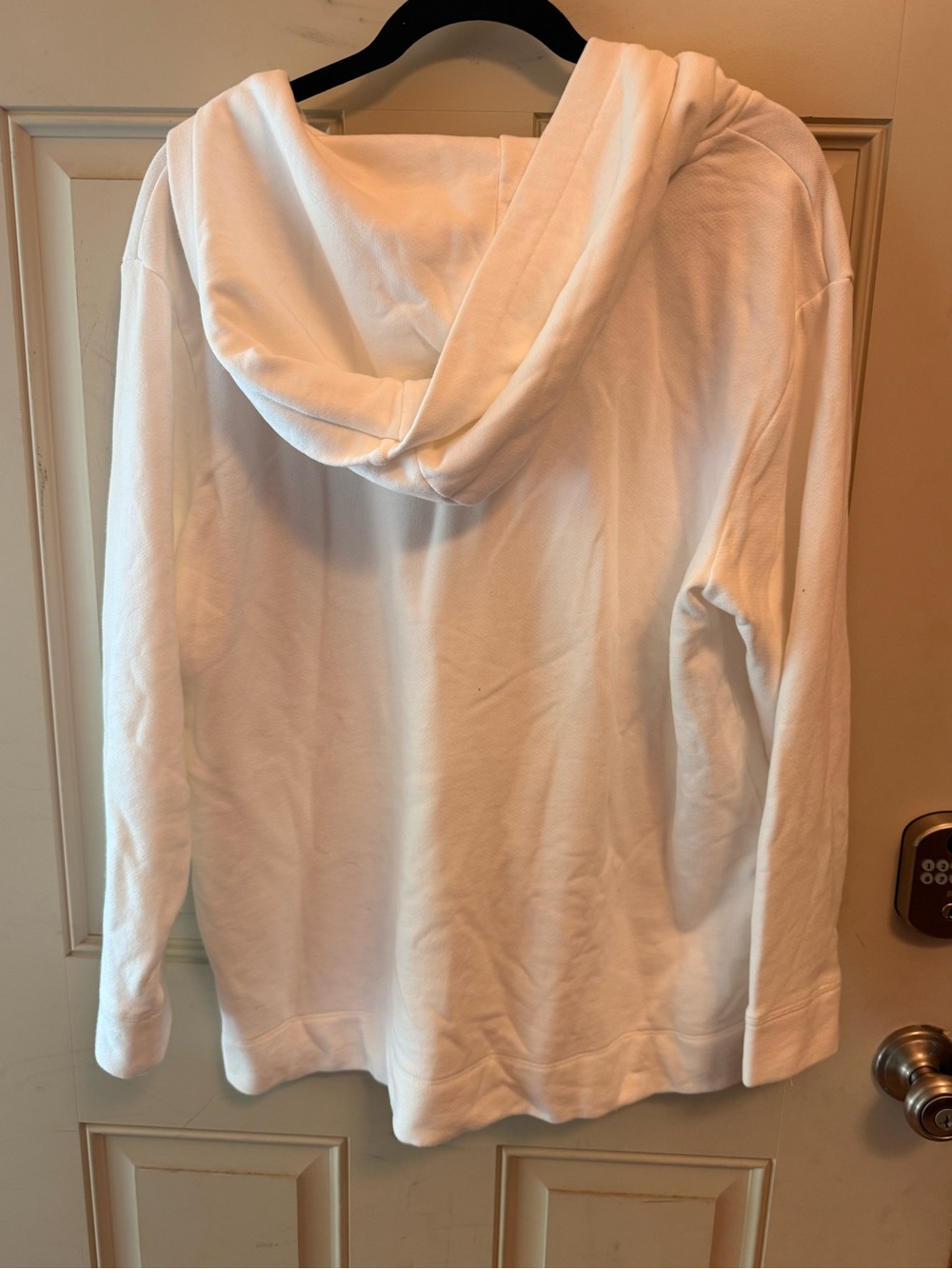Talbots Plus White Lace Up Hoodie Size 1X Navy Nautical Drawstring - Picture 7 of 7